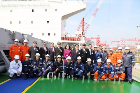 江蘇遠洋遠盛公司再接管新造精品散貨船“北部灣桂林”